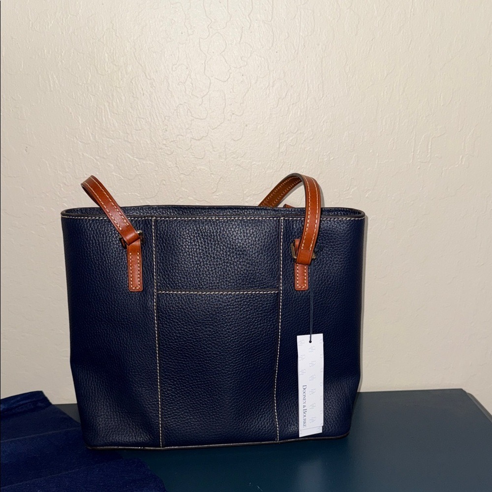 Dooney & Bourke Small Lexington Tote Midnight Blue Pebbled Leather R342 MD NEW - Picture 3 of 11